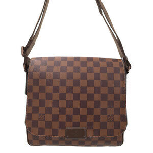 Louis Vuitton Damier Ebene Leather District NM Shoulder Bag Brown